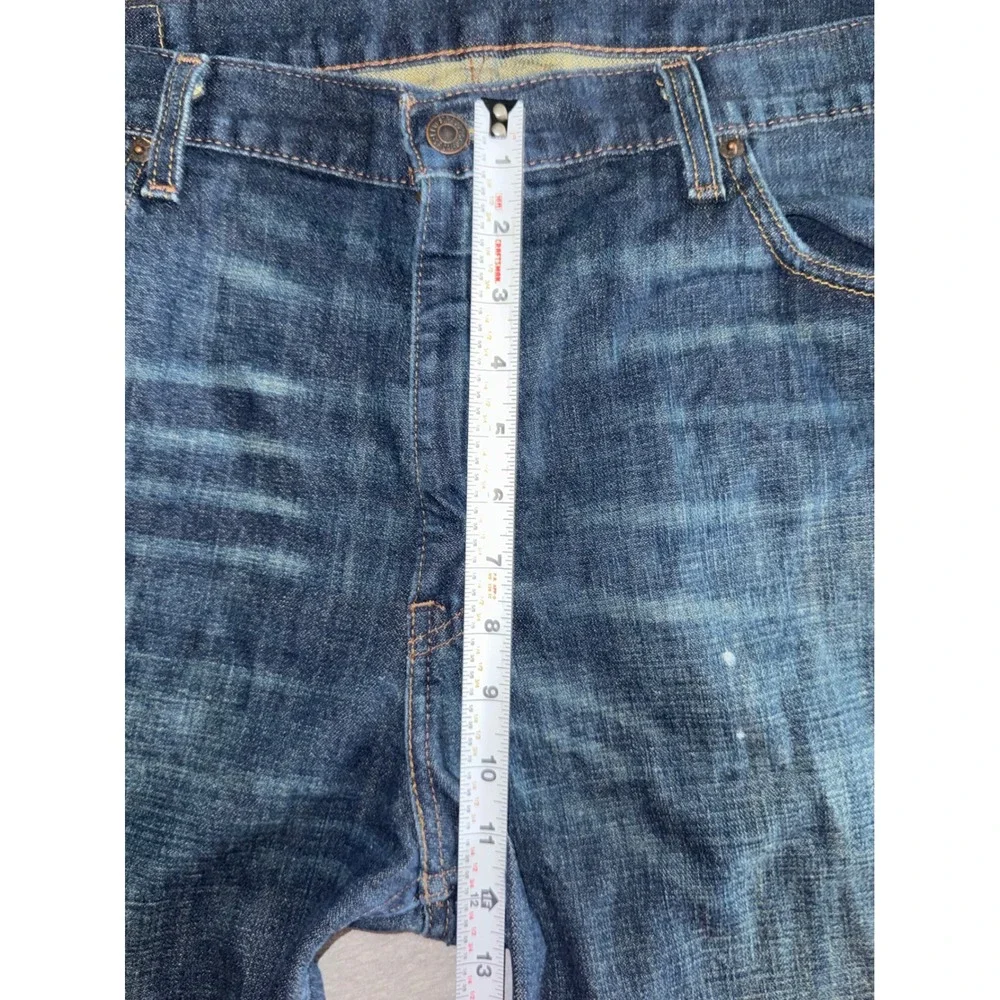 Levi 569 Men Loose Fit Straight Leg Dark Wash Jeans Size 36x34 Buttery Soft Feel